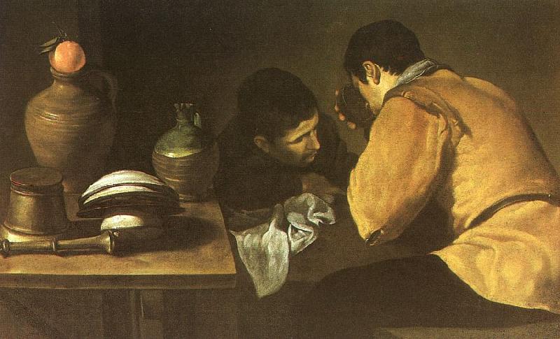 Diego Velazquez Two Men at a Table Sweden oil painting art